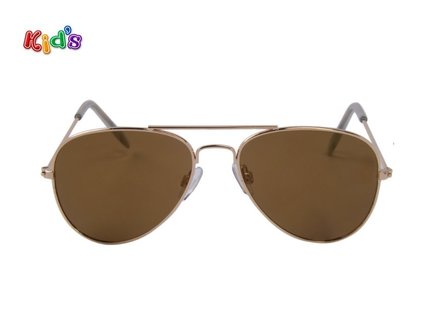 Kinderzonnebril | Pilotenbril | Bruin | 129 MM