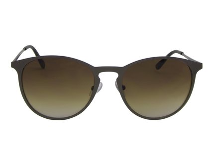 Dames zonnebril | Zilvergrijs met bruine glazen | 140 MM