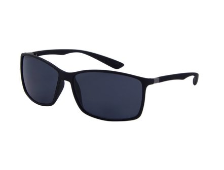 Heren zonnebril | Zwart met donkergrijze lenzen | 140 MM