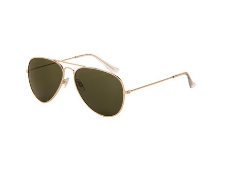 Gepolariseerde zonnebril | Pilotenbril | Groene glazen | 138 MM