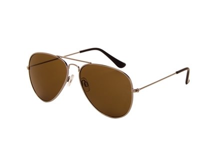 Gepolariseerde zonnebril | Pilotenbril | Bruine glazen | 138 MM