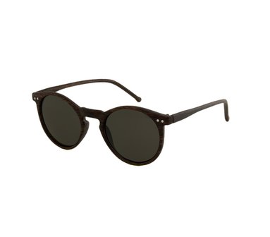 Houtlook zonnebril ovaal