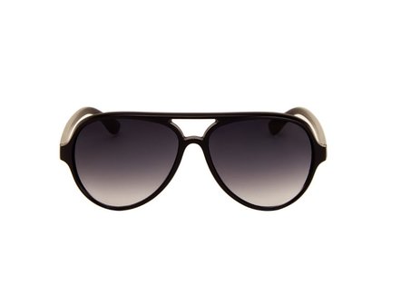 Heren zonnebril | Zwart met donkergrijze glazen | 140 MM