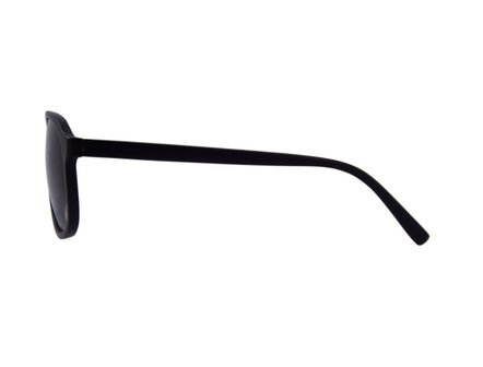 Heren zonnebril | Zwart met donkergrijze glazen | 142 MM