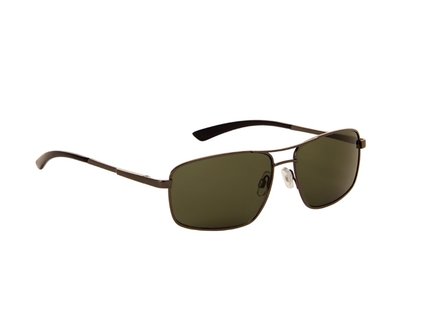 Heren zonnebril | Zwart met groene lenzen | 143 MM