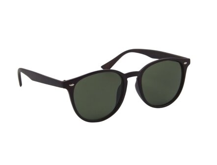 Houtlook zonnebril | Bruin met groene glazen | 145 MM