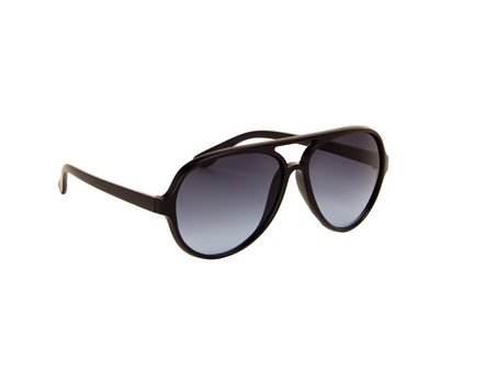 Gepolariseerde heren zonnebril | Zwart met grijs-blauwe glazen | 140 MM