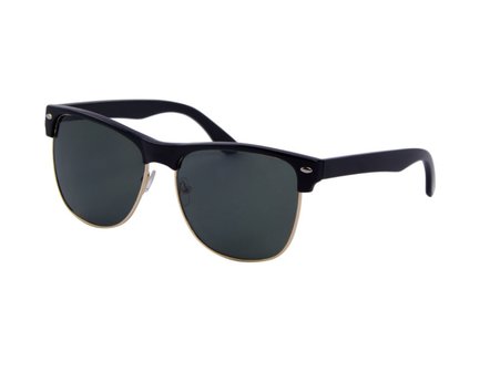 Gepolariseerde zonnebril | Zwart | Groene glazen | 147 MM
