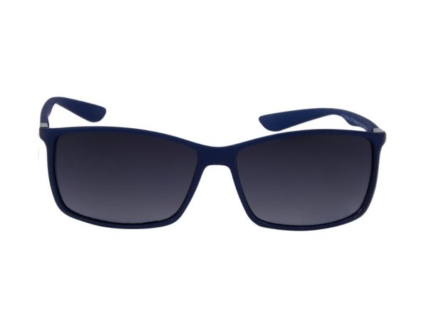 Heren zonnebril | Navy blauw met donkergrijze lenzen | 140 MM