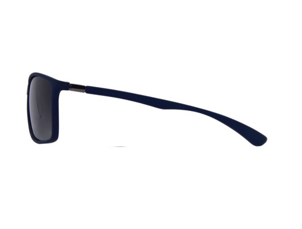 Heren zonnebril | Navy blauw met donkergrijze lenzen | 140 MM