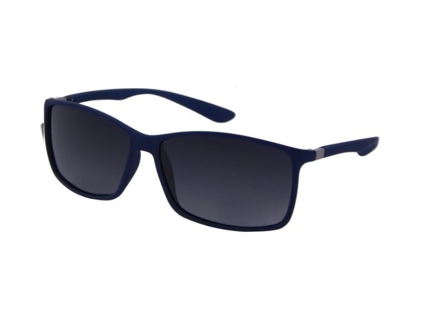 Heren zonnebril | Navy blauw met donkergrijze lenzen | 140 MM