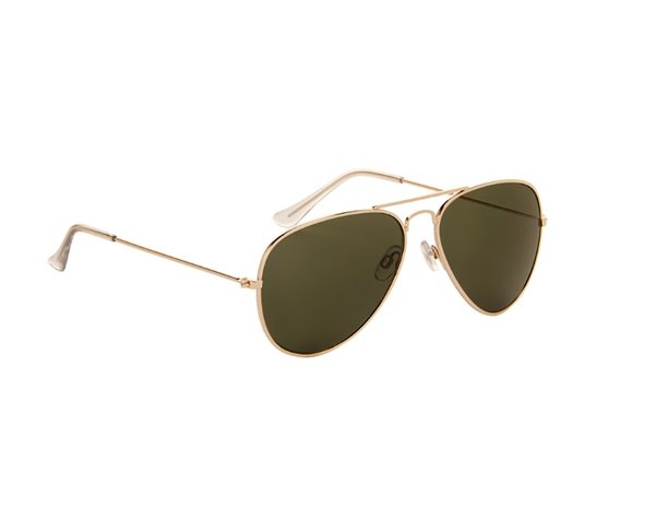 Gepolariseerde zonnebril | Pilotenbril | Groene glazen | 138 MM