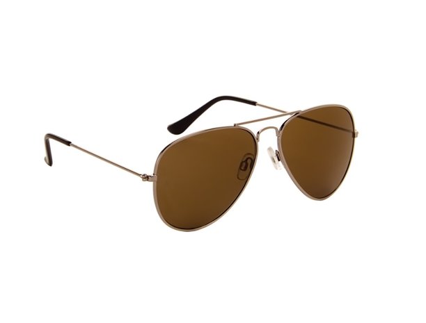 Gepolariseerde zonnebril | Pilotenbril | Bruine glazen | 138 MM