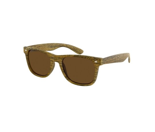 Houtlook wayfarer zonnebril