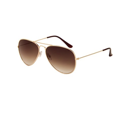 Gepolariseerde zonnebril | Pilotenbril | Lichtbruine glazen | 140 MM