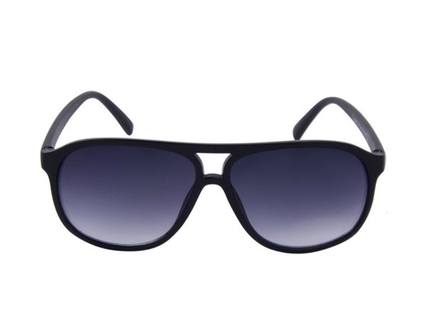 Heren zonnebril | Zwart met donkergrijze glazen | 142 MM