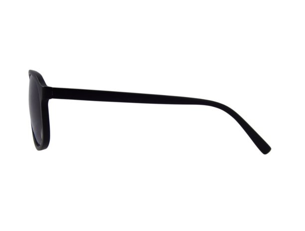 Heren zonnebril | Zwart met blauwe glazen | 142 MM