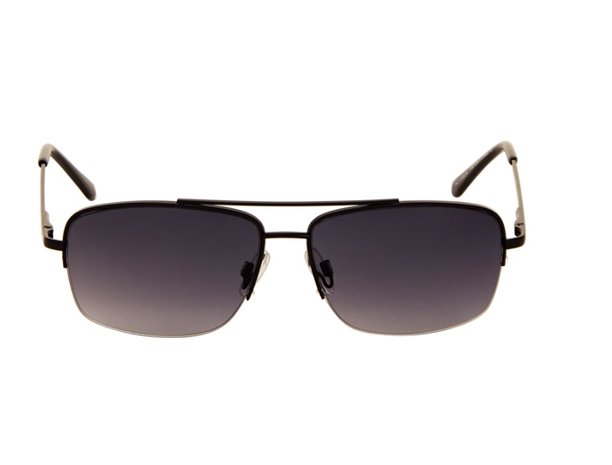 Heren zonnebril | Zwart met donkergrijze lenzen | 141 MM