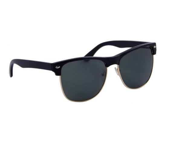 Gepolariseerde zonnebril | Zwart | Groene glazen | 147 MM