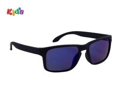 Kinderzonnebril | Zwart | Blauwe glazen | 125 MM Kinderzonnebril | Zwart | Blauwe glazen | 125 MM