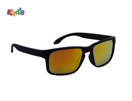 Kinderzonnebril | Zwart | Oranje glazen | 125 MM Kinderzonnebril | Zwart | Oranje glazen | 125 MM