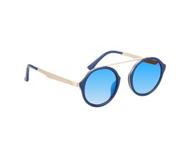 Zonnebril met ronde glazen | Blauwe glazen | 139 MM Zonnebril met ronde glazen | Blauwe glazen | 139 MM