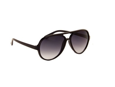Heren zonnebril | Zwart met donkergrijze glazen | 140 MM